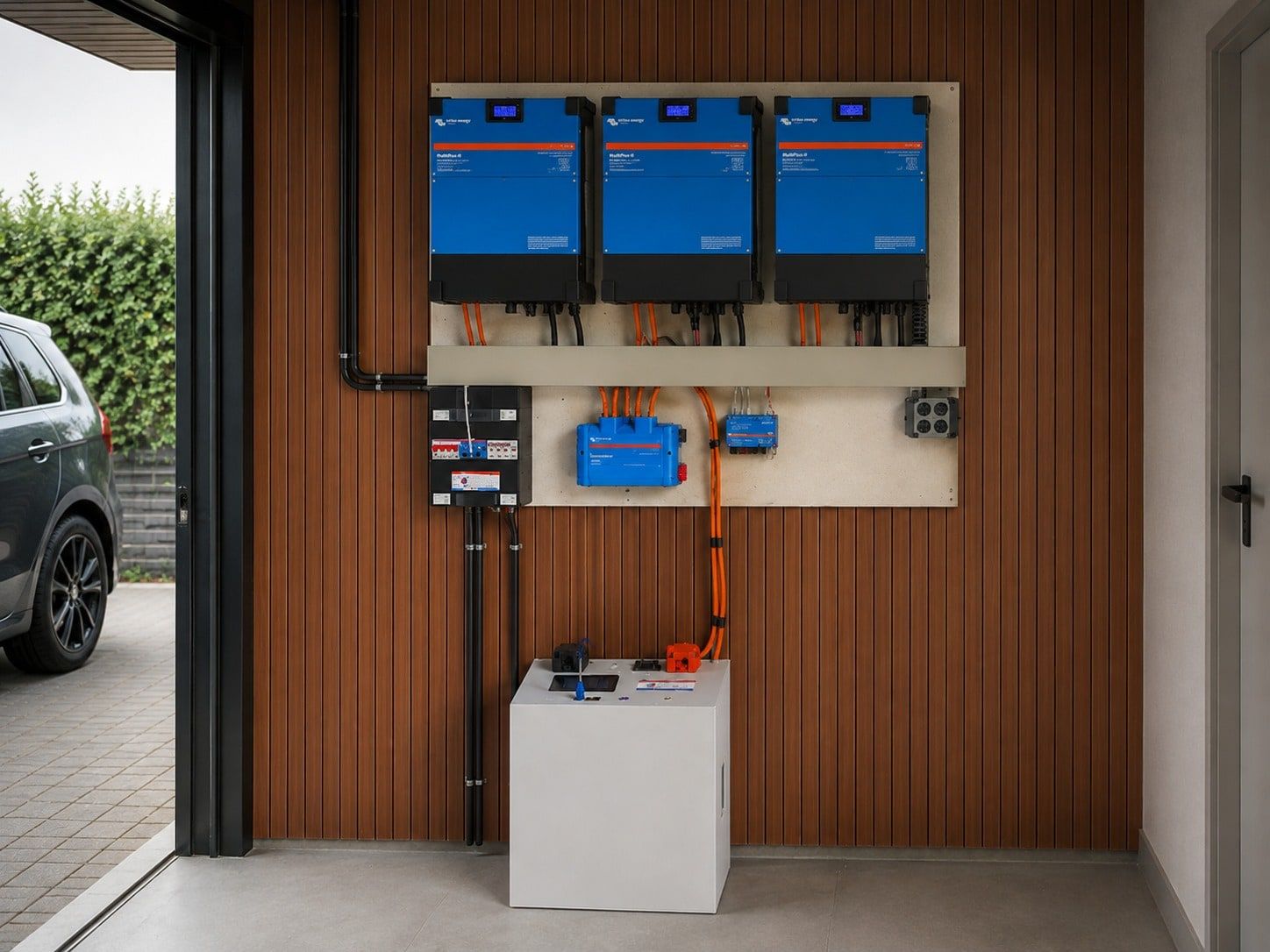 Thuisbatterij-installatie met Victron omvormers door Home Power Solutions