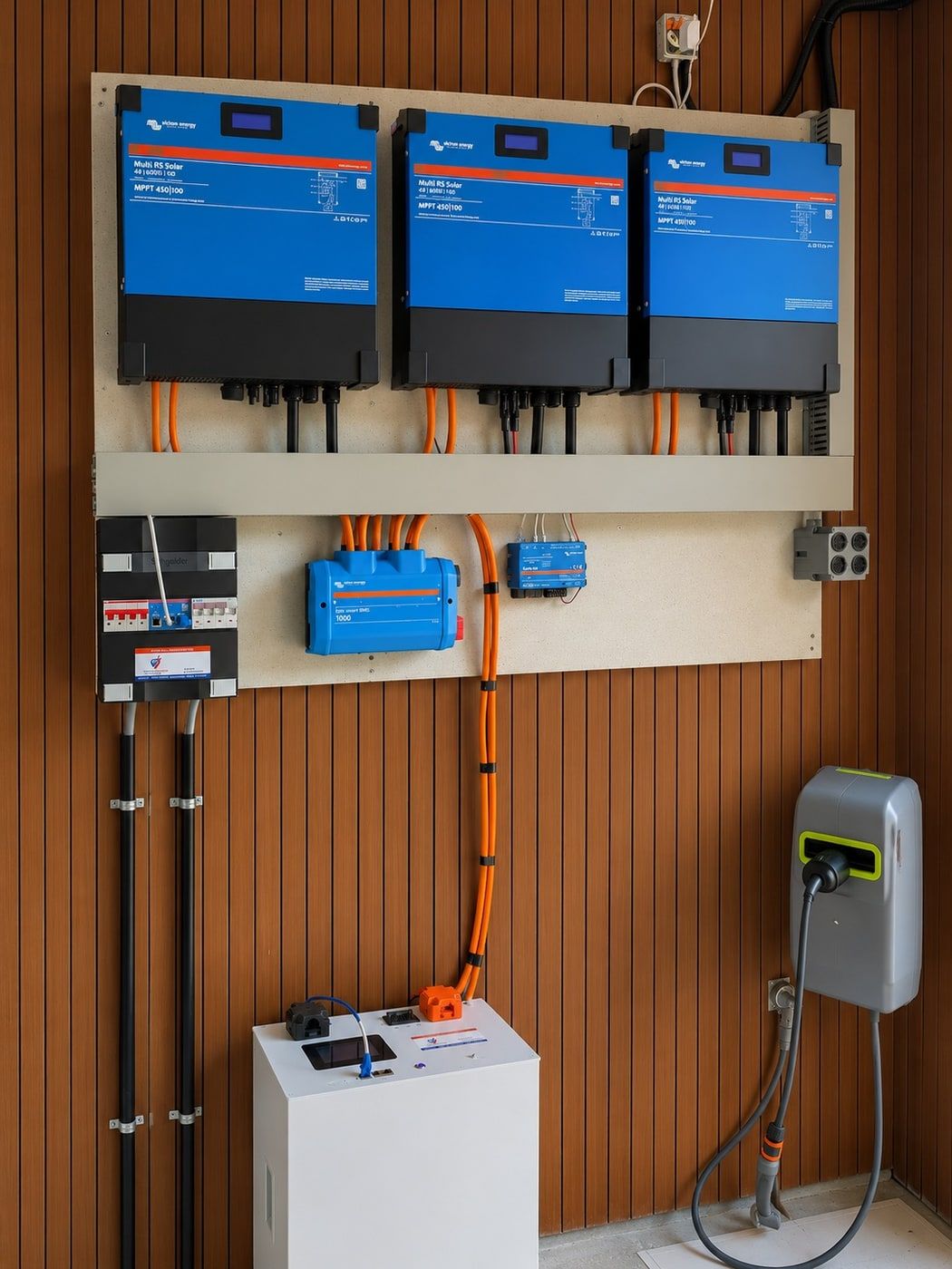 Thuisbatterij-installatie met Victron omvormers